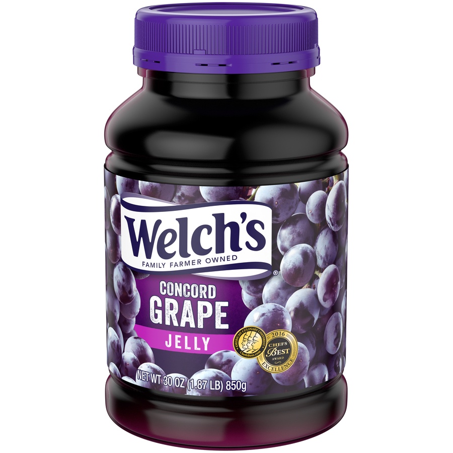 slide 3 of 8, Welch's Concord Grape Jelly, 30 oz