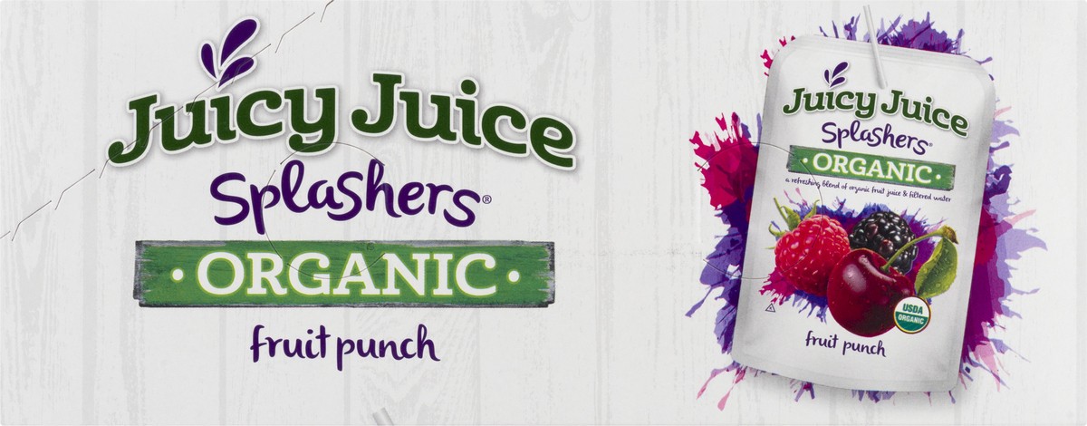 slide 11 of 12, Juicy Juice Splashers 8 Pack Organic Fruit Punch Juice Beverage 6 ea, 6 ct