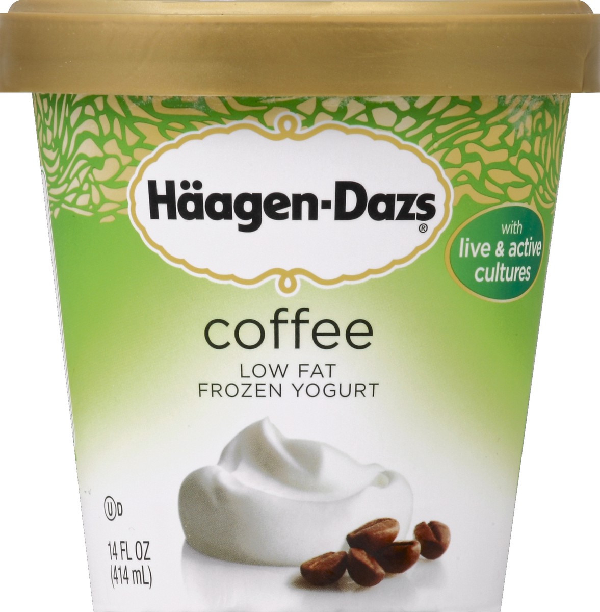 slide 3 of 3, Häagen-Dazs Coffee Low Fat Frozen Yogurt, 14 oz