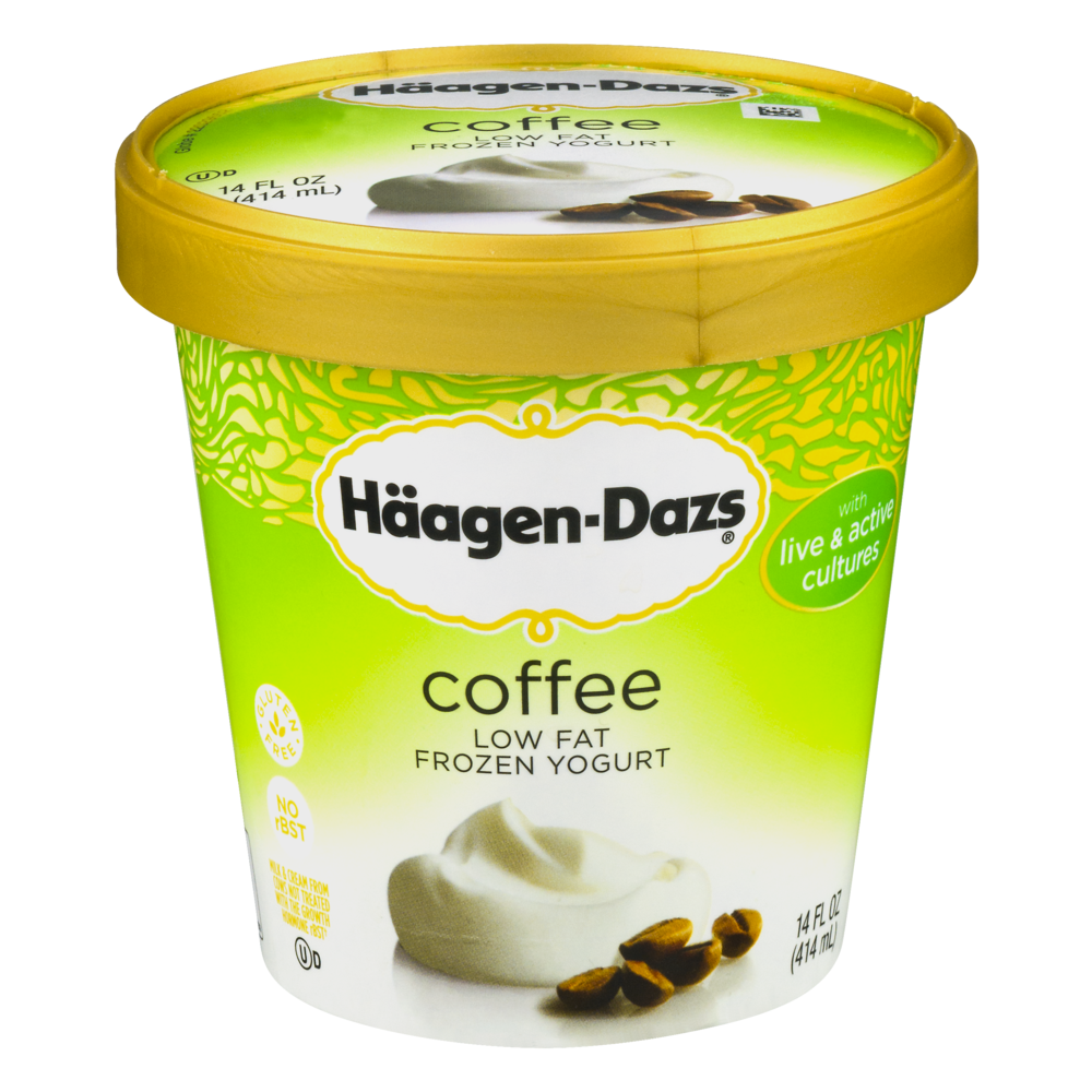 slide 1 of 1, Häagen-Dazs Coffee Low Fat Frozen Yogurt, 14 oz