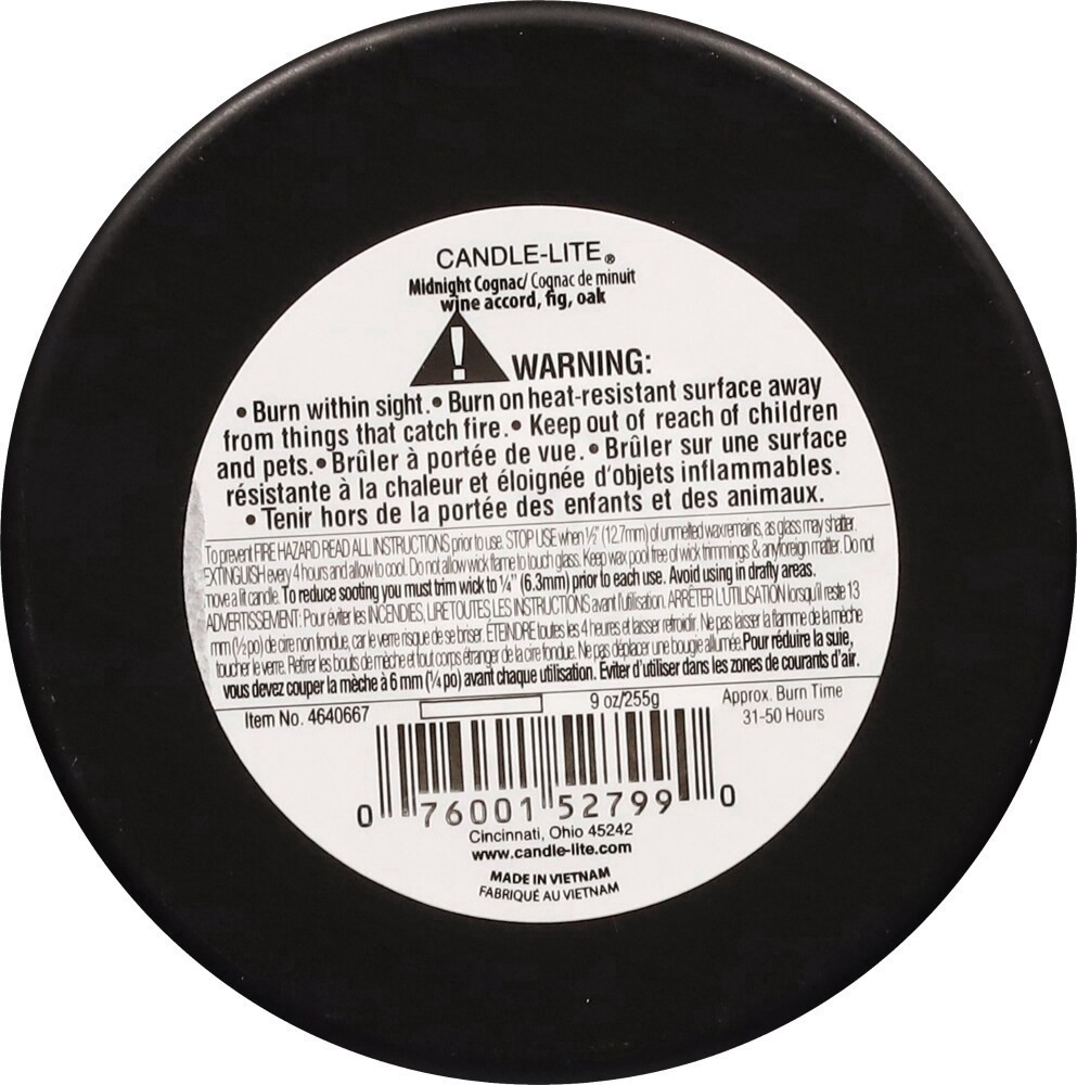 slide 2 of 5, Candle-lite Rugged & Refined® Jar Candle Midnight Cognac, 9 oz