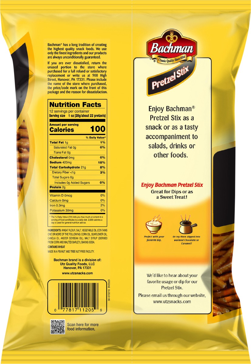 slide 4 of 11, Bachman Pretzel Stix Bag, 12 oz