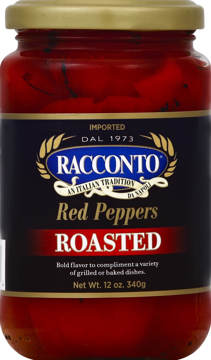 slide 2 of 2, Racconto Roasted Red Peppers, 12 oz