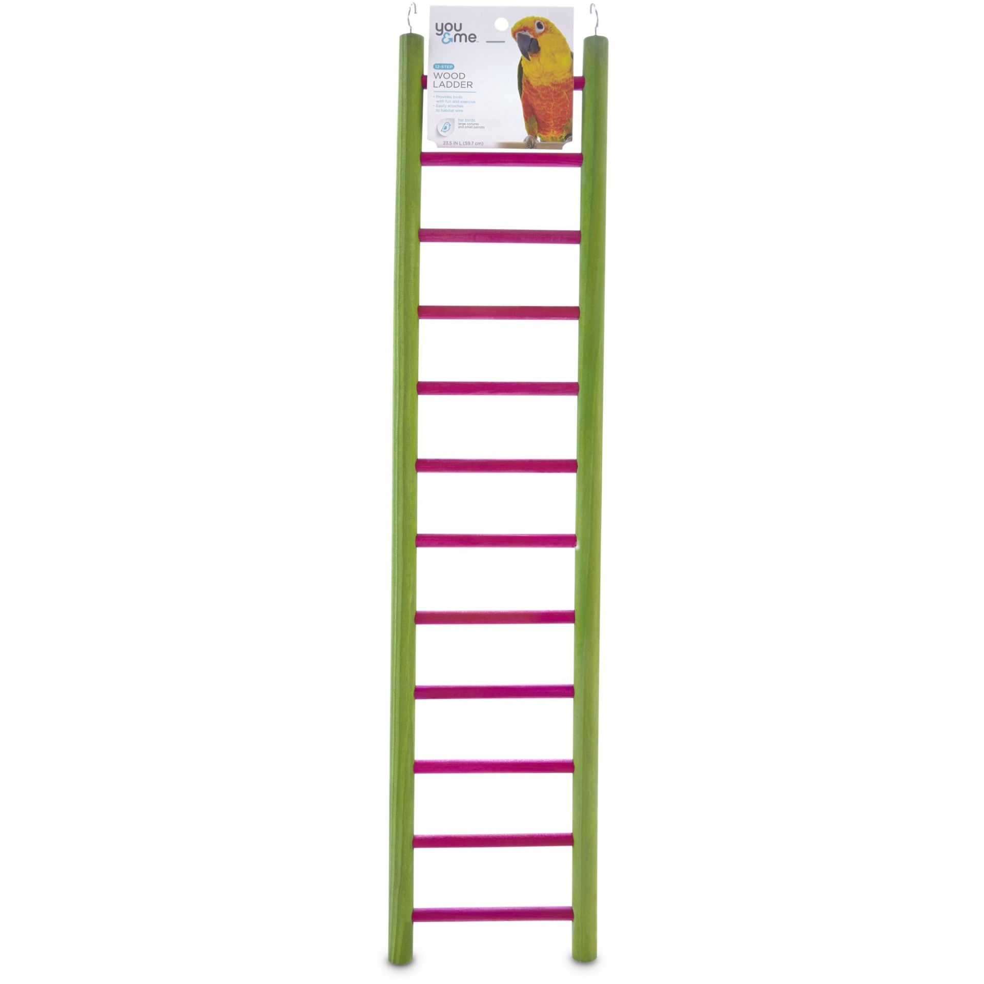 slide 1 of 1, You & Me Bird 12-Step Wood Bird Ladder, 1 ct