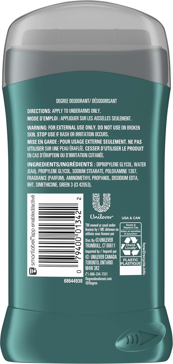 slide 2 of 3, Degree Deodorant Stick Intense Sport 48 Hour Protection, 3 oz, 1 ct