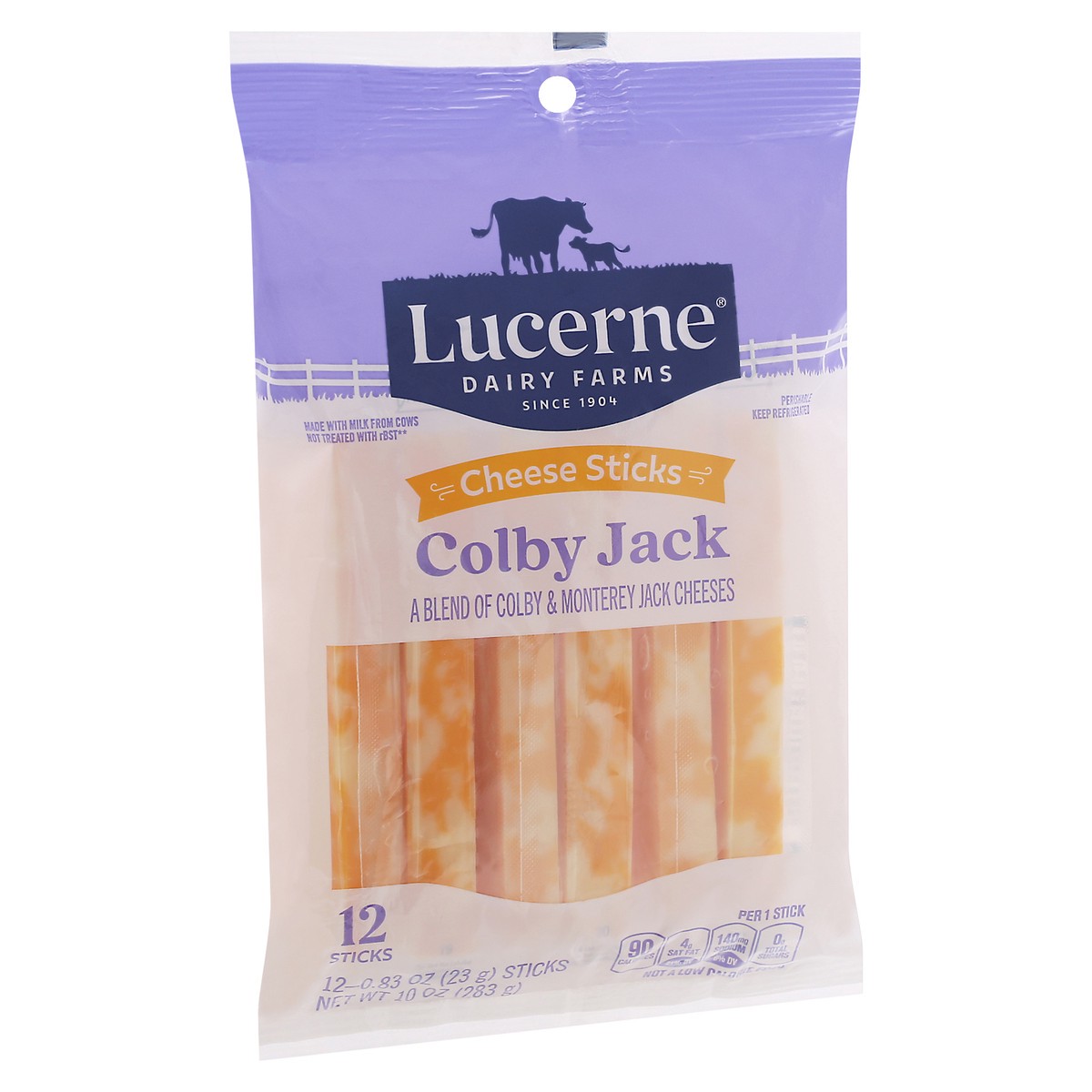 slide 9 of 12, Lucerne Cheese Sticks Colby Jack - 12-0.83 Oz, 10 oz