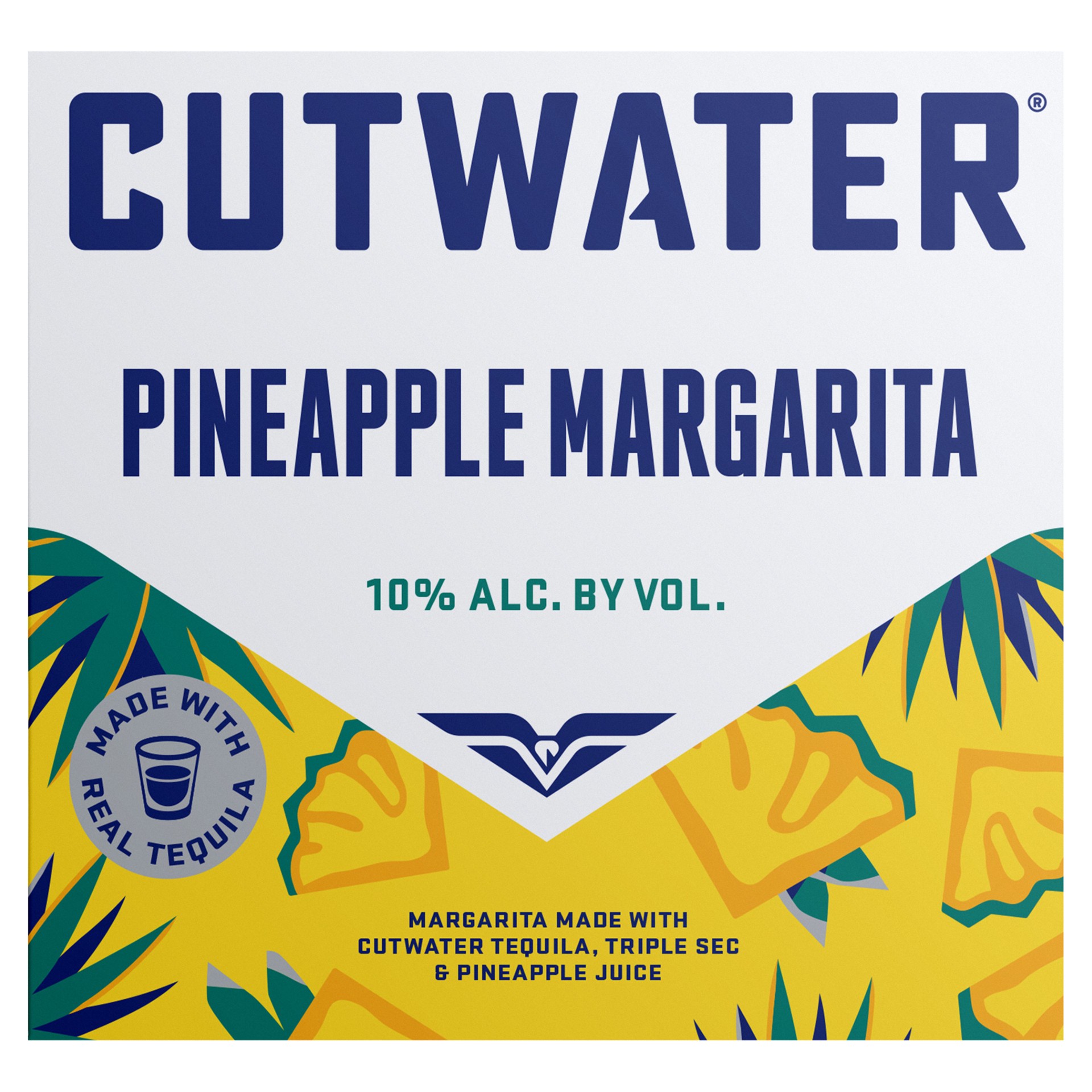 slide 2 of 2, Cutwater Spirits Pineapple Margarita 4 Pack, 12 fl oz Cans, 4 ct; 12 oz