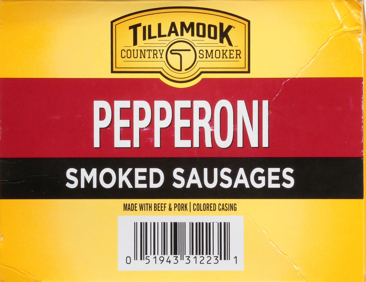 slide 10 of 13, Tillamook Country Smoker Pepperoni Smoked Sausages 24 ea, 24 ct