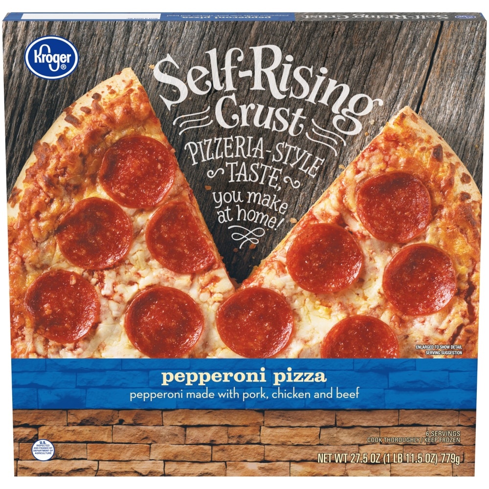 slide 1 of 1, Kroger Self-Rising Crust Pepperoni Pizza, 27.5 oz
