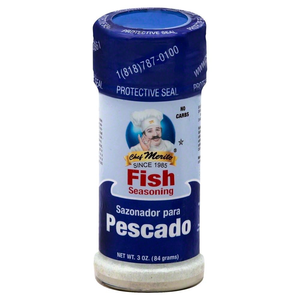 slide 1 of 1, Chef Merito Fish Seasoning, 3 oz