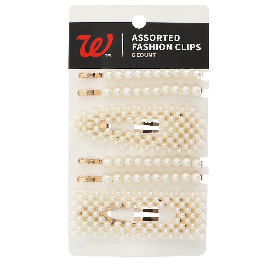 slide 1 of 1, Walgreens Assorted Fashion Clips, 6 ct