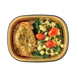 Meal Simple by H-E-B Lemon Piccata Risotto Stuffed Salmon with Zucchini & Tomatoes