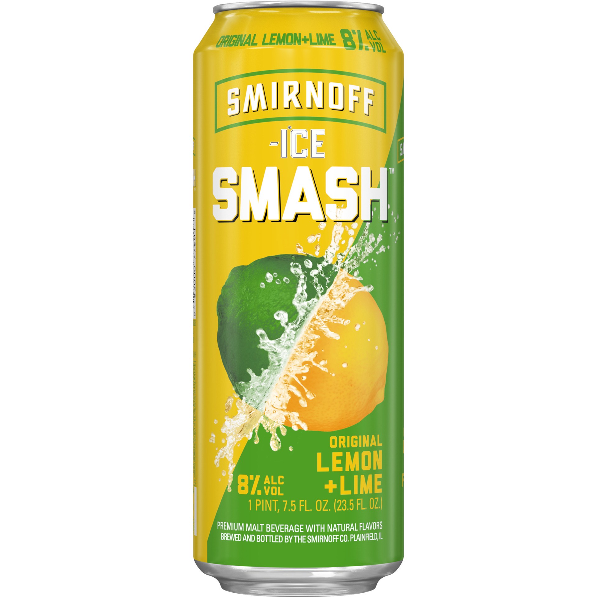 slide 4 of 4, Smirnoff Ice Smash Lemon and Lime, 23.5oz Single Can, 8% ABV, 23.50 fl oz