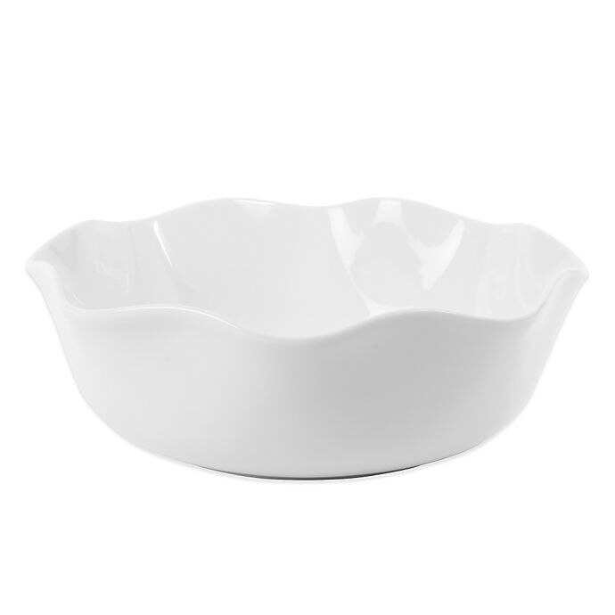 slide 1 of 1, Everyday White by Fitz and Floyd Wavy Serving Bowl, 3 qt