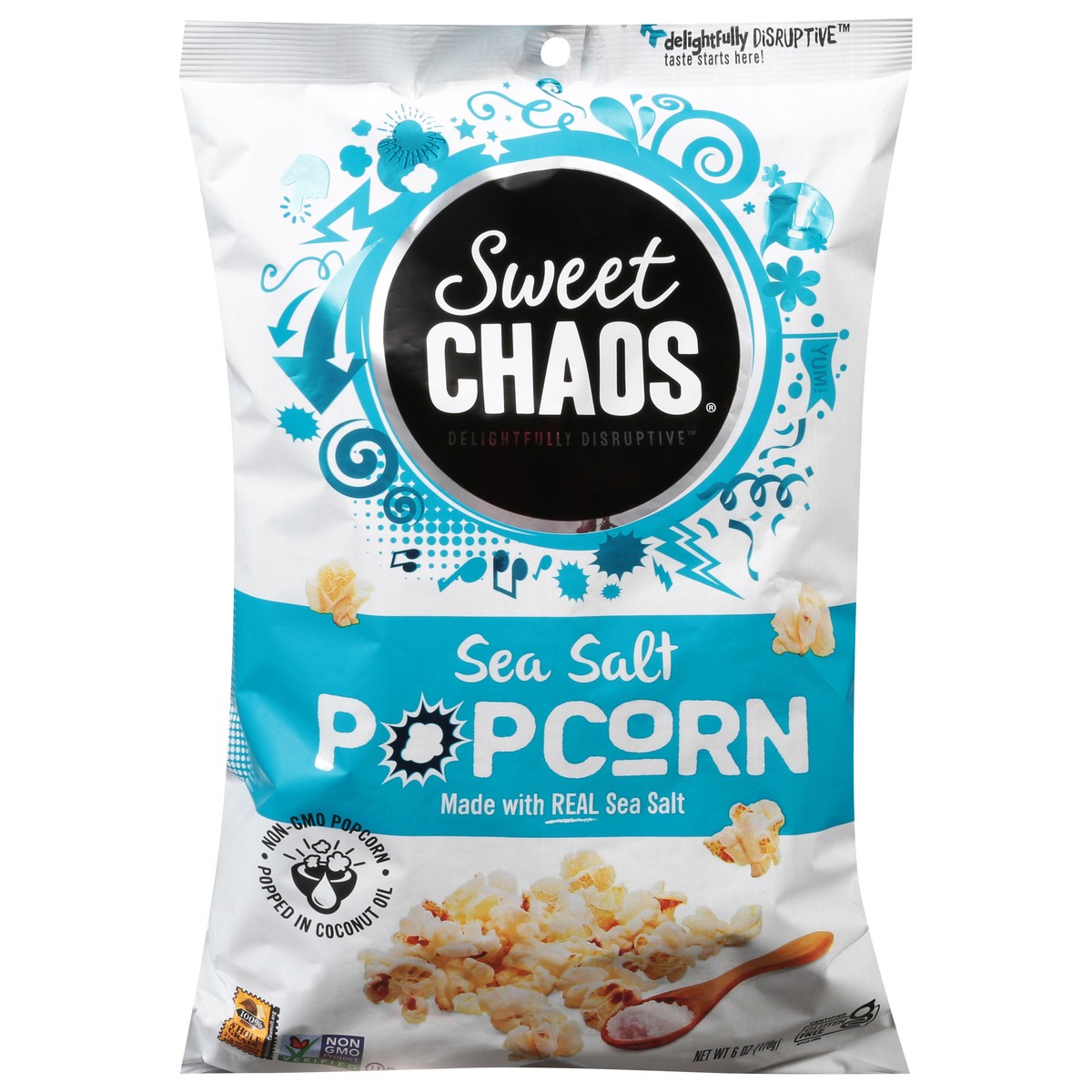 slide 1 of 12, Sweet Chaos Sea Salt Popcorn - 6 oz, 6 oz