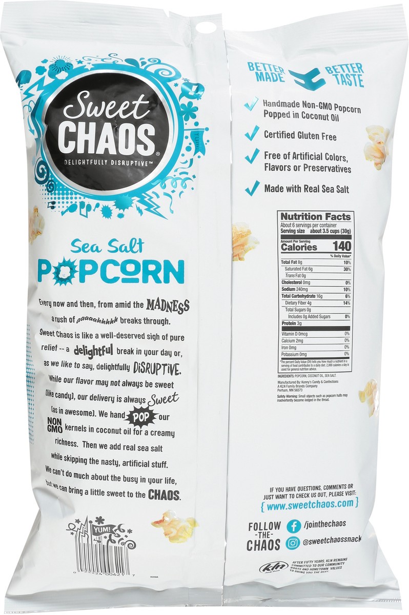 slide 8 of 12, Sweet Chaos Sea Salt Popcorn - 6 oz, 6 oz