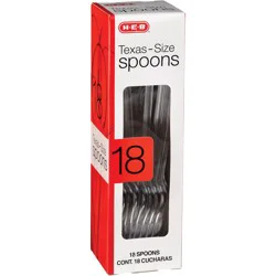 H-E-B Premium Clear Plastic Texas-Sized Spoons