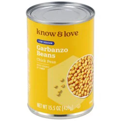 Know & Love Garbanzo Chickpeas 15.5 Ounce