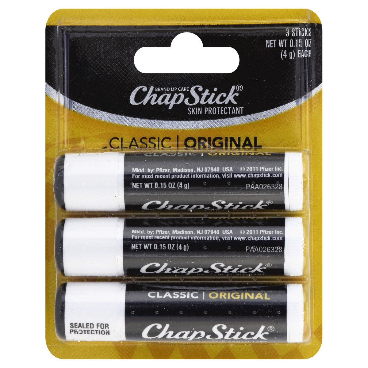 slide 2 of 3, ChapStick Classic Original Lip Balm, 3 ct