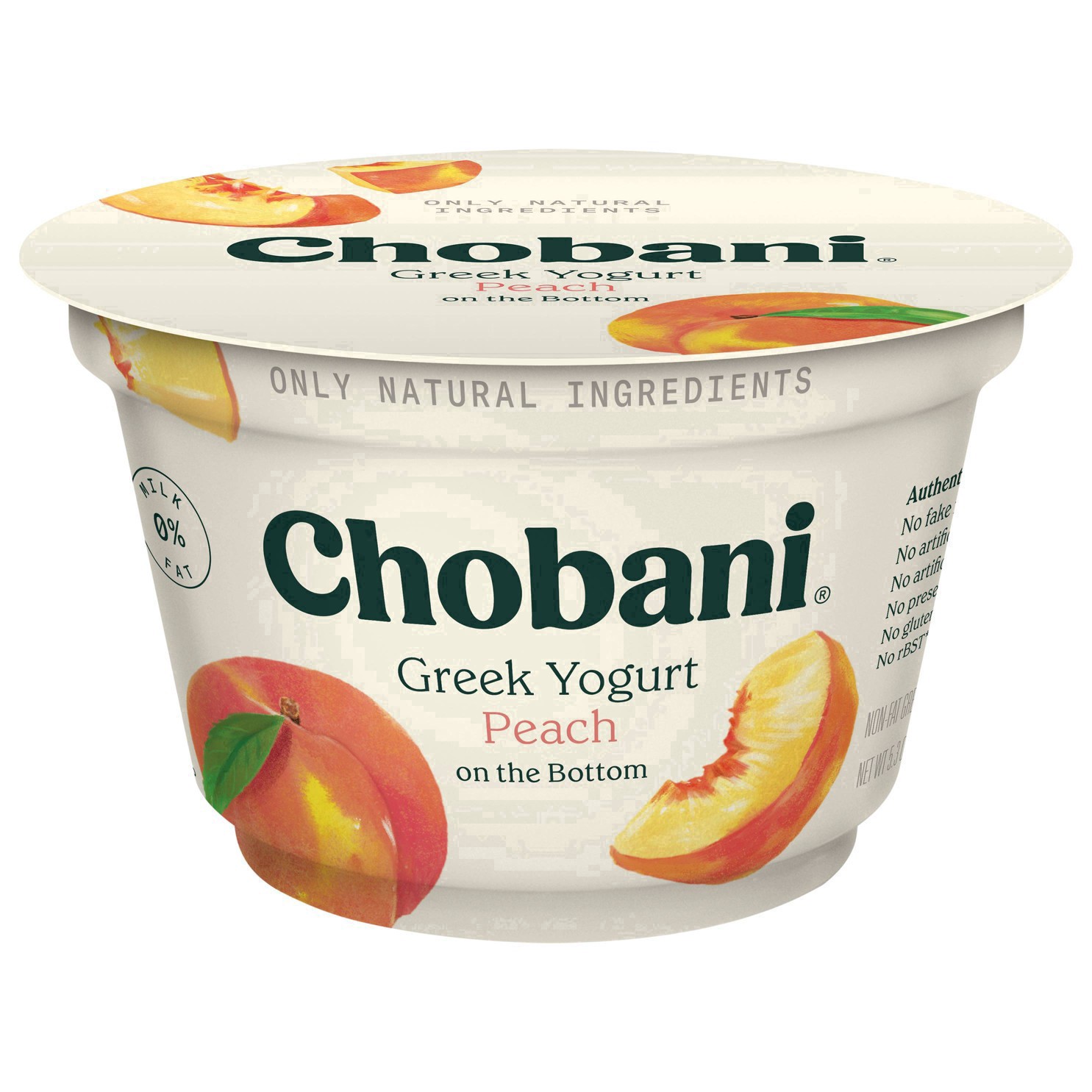 slide 67 of 75, Chobani Peach on the Bottom Nonfat Greek Yogurt - 5.3oz, 5.3 oz