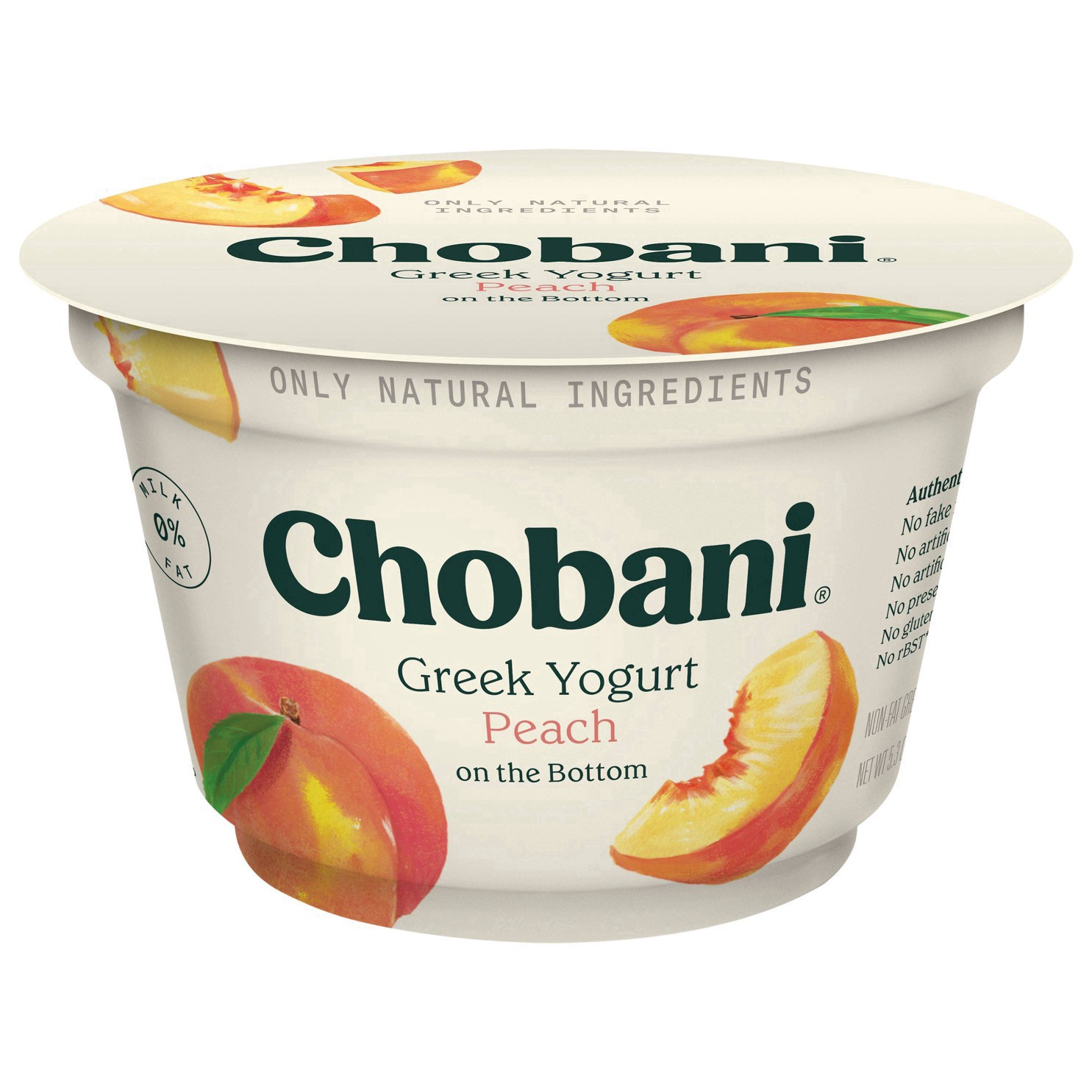 slide 53 of 75, Chobani Peach on the Bottom Nonfat Greek Yogurt - 5.3oz, 5.3 oz