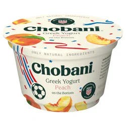 Chobani Yogurt, Greek, Nonfat, Peach on the Bottom