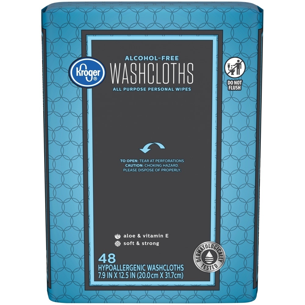 slide 1 of 1, Kroger Adult All Purpose Washcloths, 48 ct