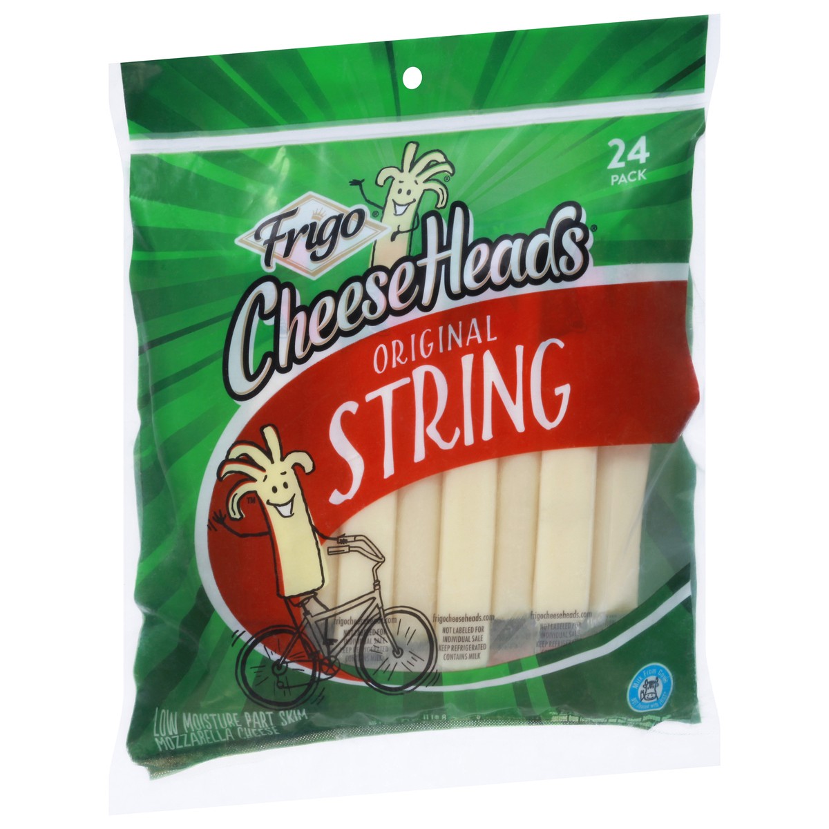 slide 2 of 9, Frigo Cheese Heads String 24 Pack Original Cheese 24 ea, 24 ct