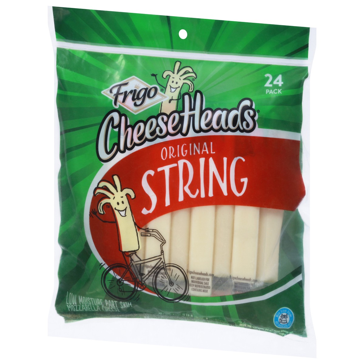 slide 3 of 9, Frigo Cheese Heads String 24 Pack Original Cheese 24 ea, 24 ct