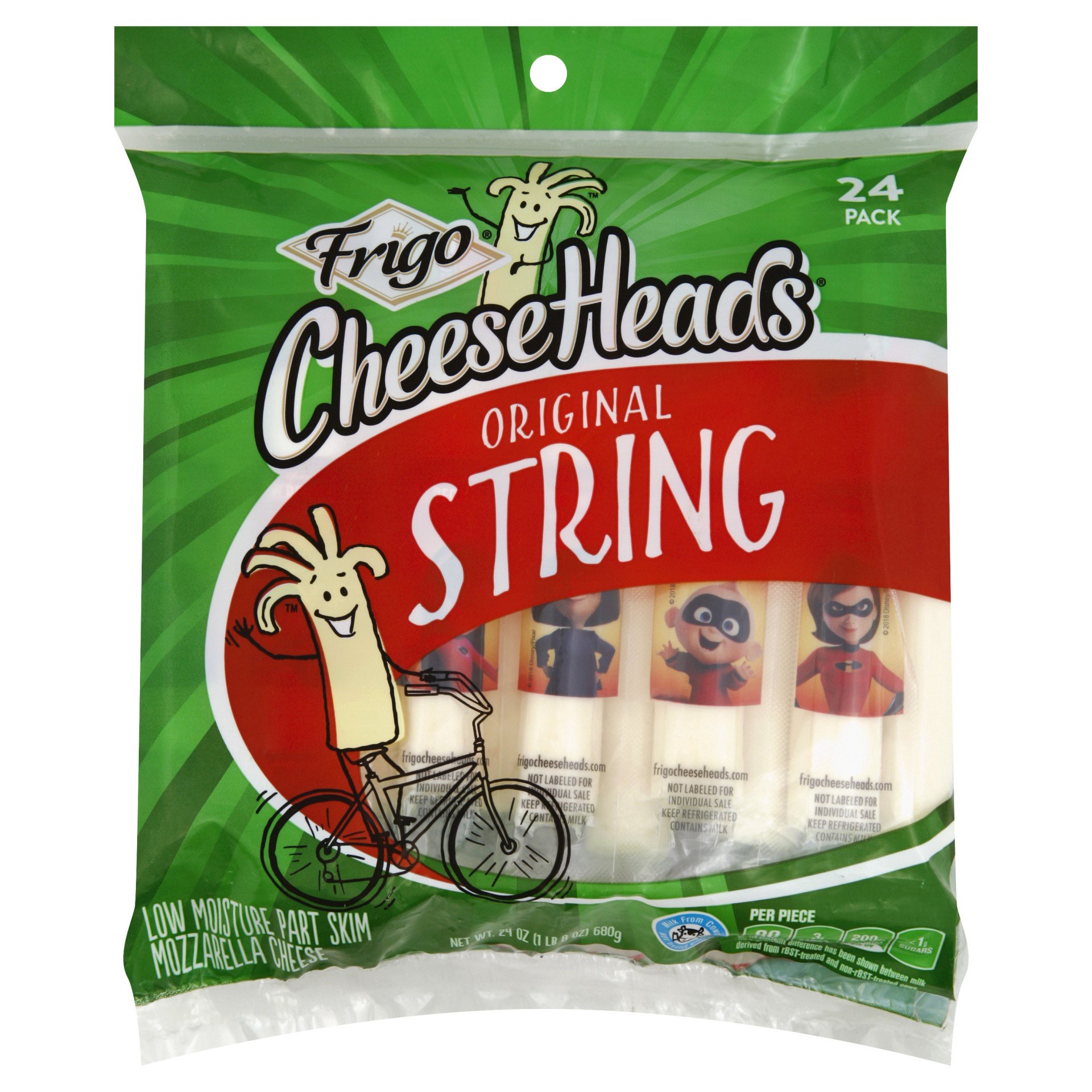 slide 1 of 9, Frigo Cheese Heads String 24 Pack Original Cheese 24 ea, 24 ct