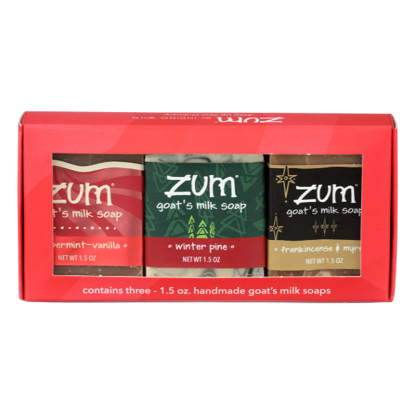 slide 1 of 1, Zum Handmade Goat's Milk Bar Soap Holiday Variety Pack, 4.5 oz