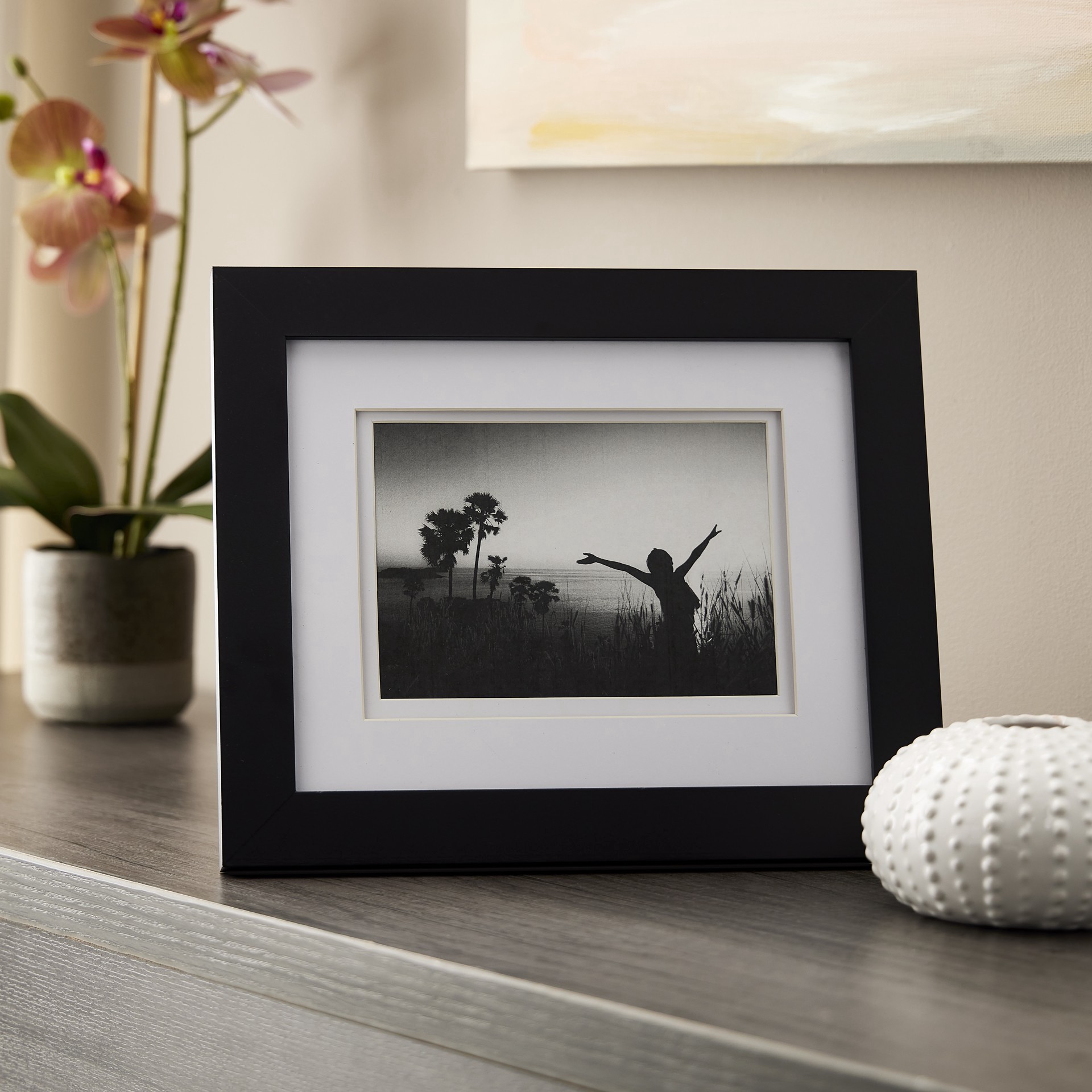 slide 2 of 3, Gallery Black Frame With Double Mat By Studio Decor, 5 in x 7 in mat