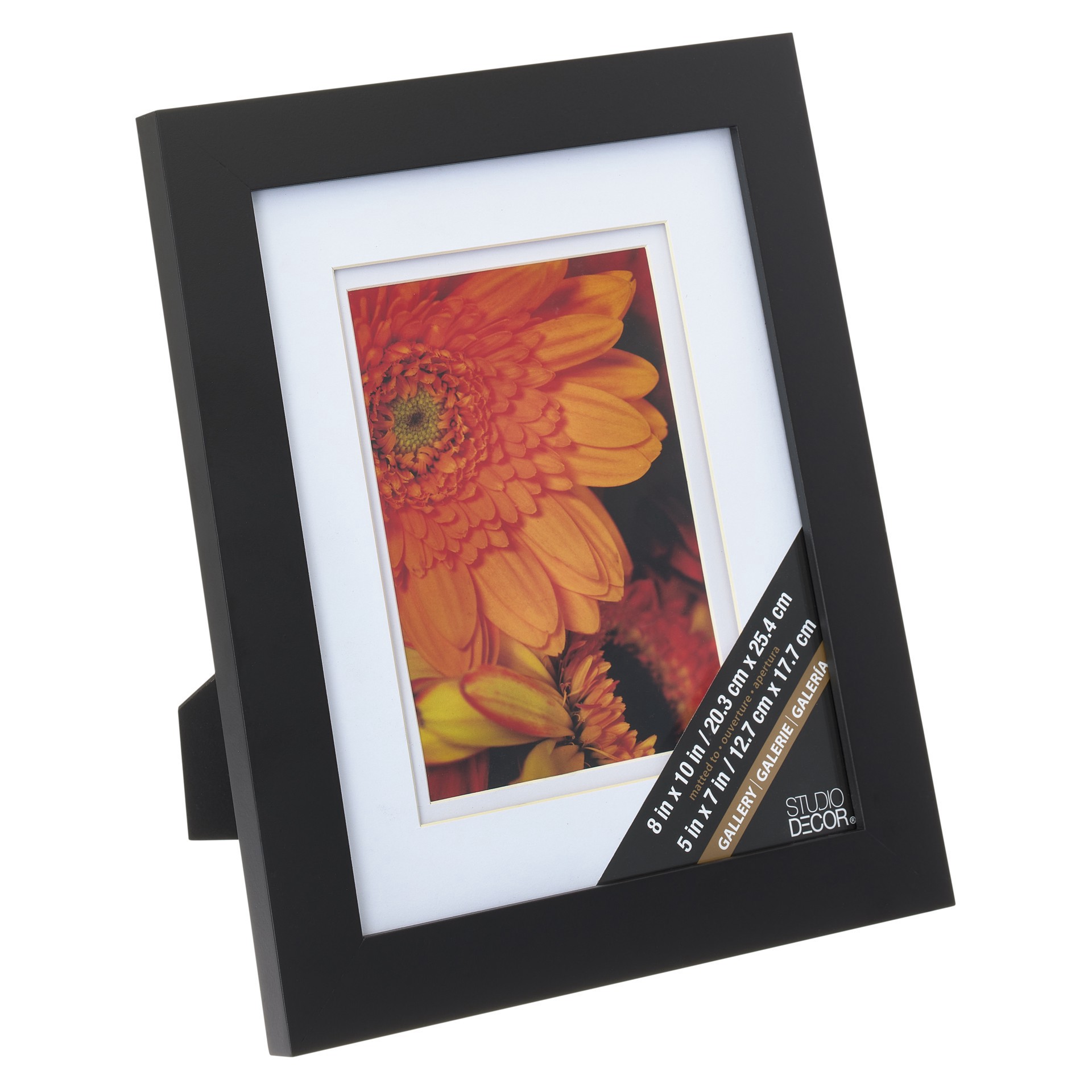 slide 3 of 3, Gallery Black Frame With Double Mat By Studio Decor, 5 in x 7 in mat