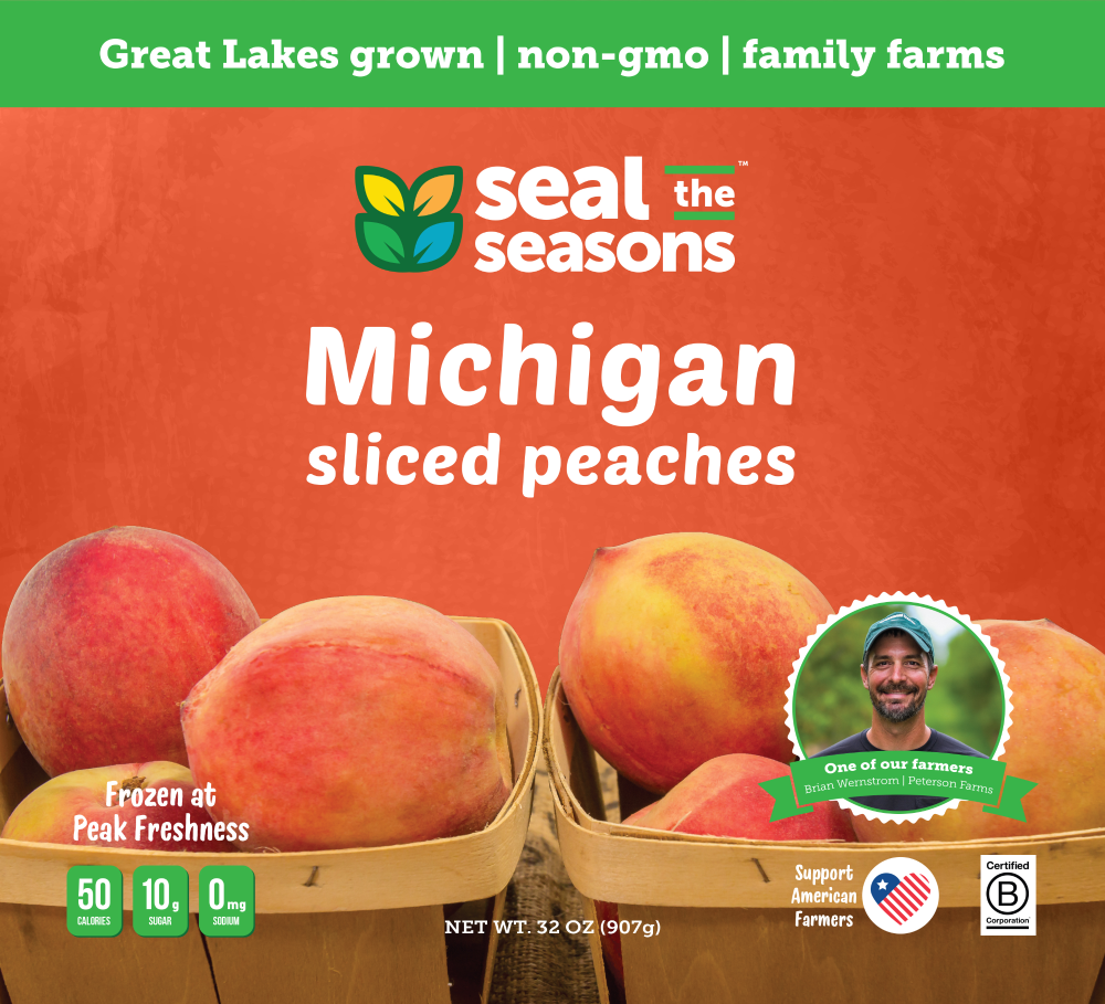 slide 1 of 1, Seal the Seasons Frozen Michigan Peaches, 32 oz