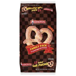 Hanover Unsalted Baked Sourdough Soft Pretzels Family Pack - 15 ct