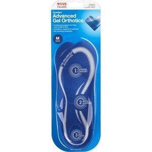 slide 1 of 1, CVS Health Men's Advanced Gel Orthodics, Sizes 8-12, 1 Pair, 1 ct