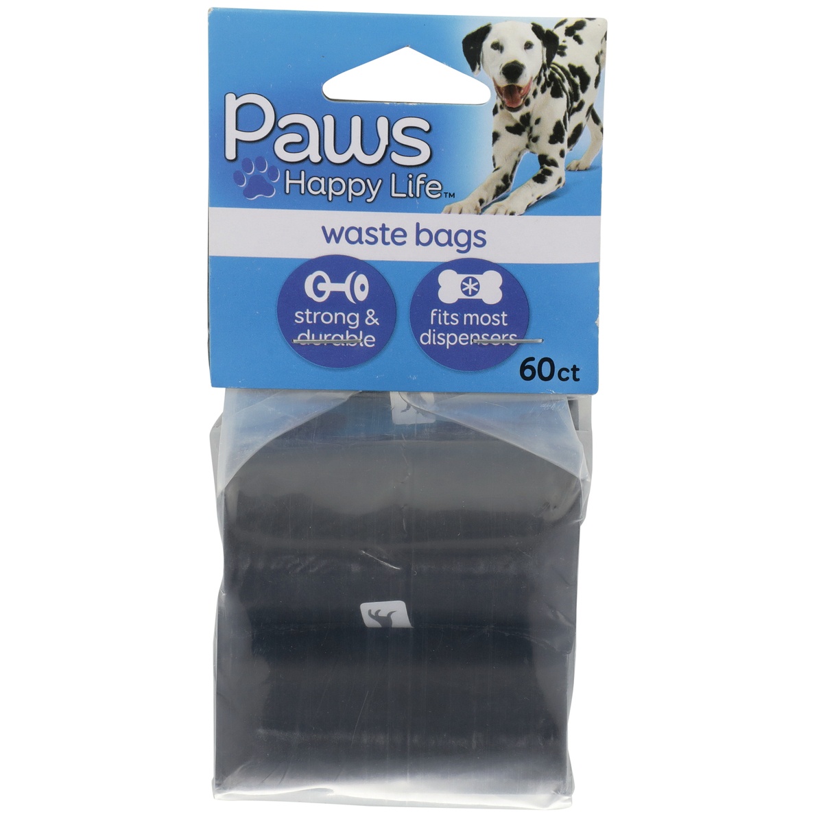 slide 1 of 1, Paws Happy Life Waste Bags Refill, 60 ct