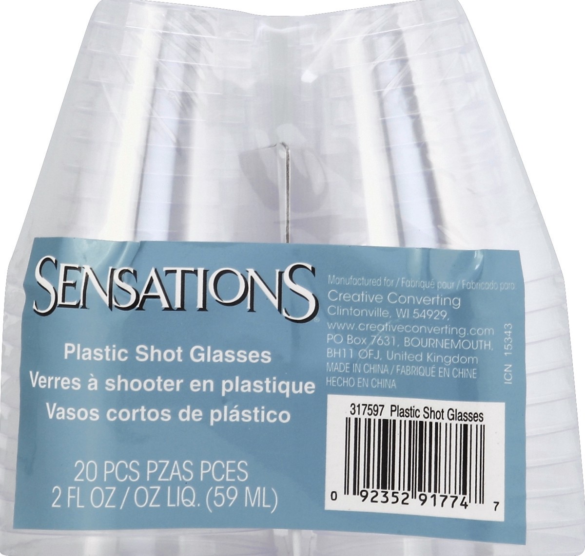 slide 3 of 4, Sensations Clear Plastic Shot Glasses, 20 ct