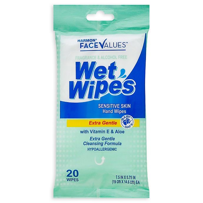 slide 1 of 1, Harmon Face Values Wet Wipes - Sensitive Fragrance-Free, 20 ct