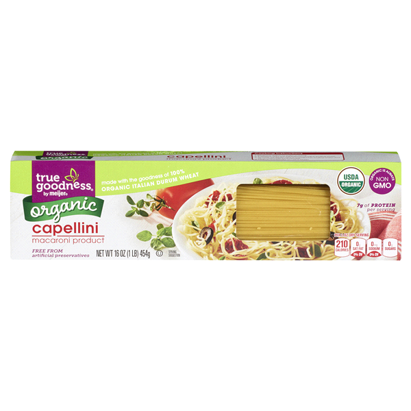 slide 1 of 4, True Goodness Organic Capellini Pasta, 16 oz