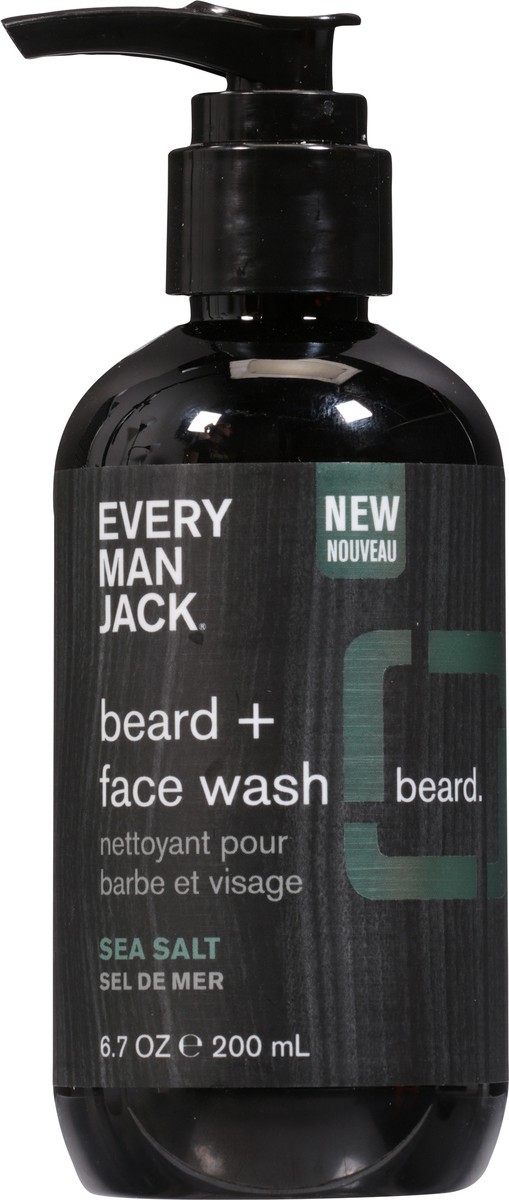 slide 1 of 13, Every Man Jack Sea Salt Beard + Face Wash, 6.7 oz