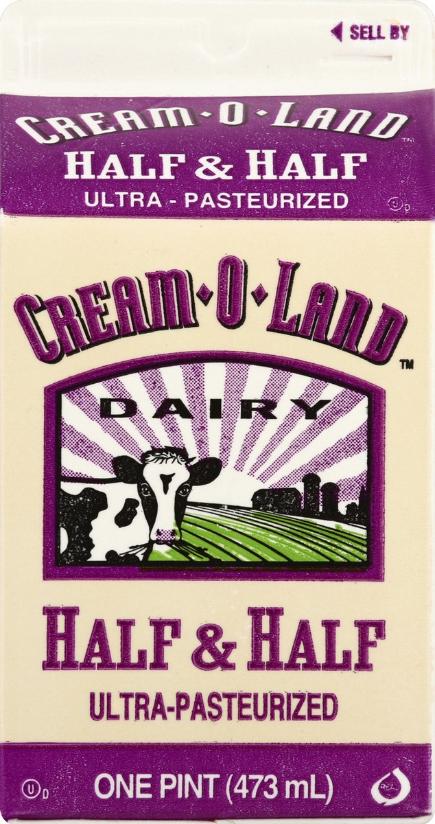 slide 6 of 6, Cream-O-Land Half & Half, 1 pint