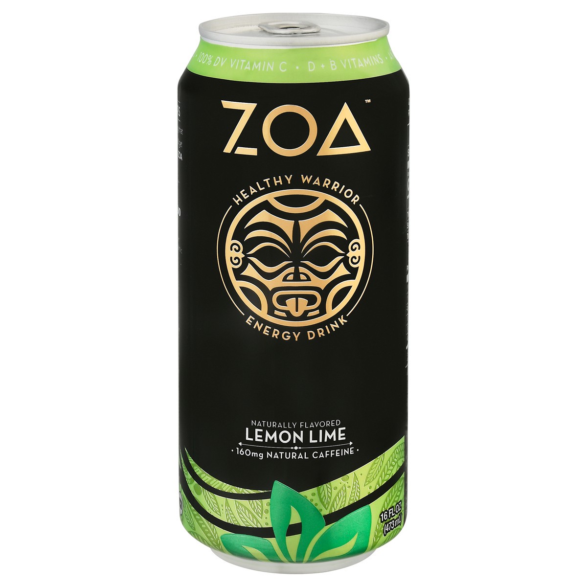 slide 1 of 9, ZOA Lemon Lime Energy Drink 16 fl oz, 16 fl oz