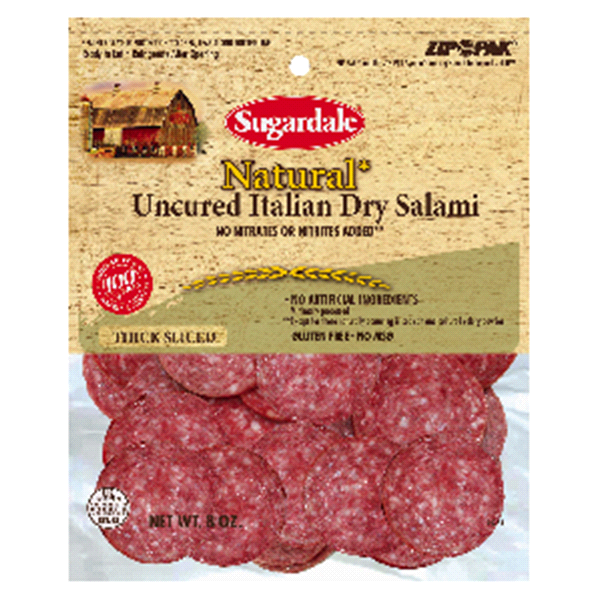 slide 1 of 1, Sugardale Foods Sugardale Natural Uncured Italian Dry Salami, 8 oz