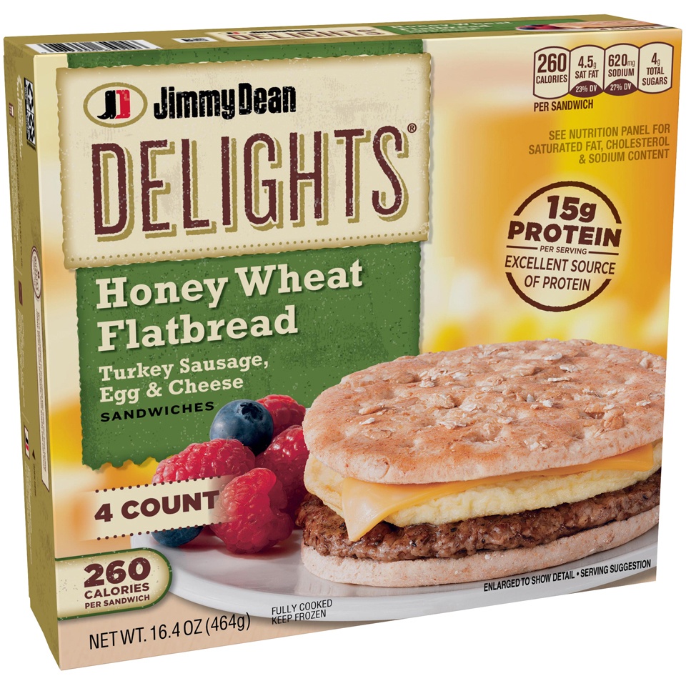 Jimmy Dean Delights Flatbread Turkey Sausage Egg 13.3 oz | Shipt