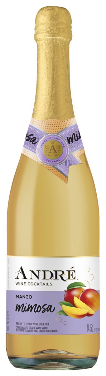 slide 3 of 3, André Mango Mimosa Sparkling Wine Cocktail 750ml, 750 ml