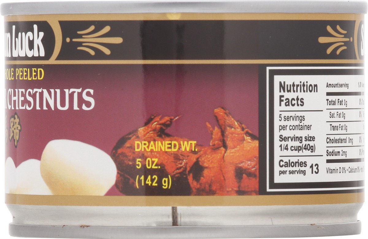 slide 13 of 14, Sun Luck Whole Peeled Water Chestnuts 227 g, 227 g