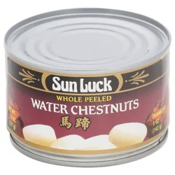 Sun Luck Whole Peeled Water Chestnuts 227 g