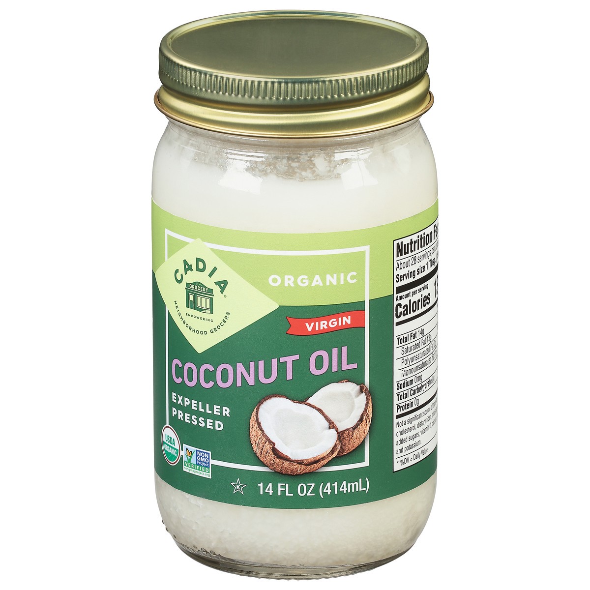 slide 3 of 9, Cadia Expeller Pressed Virgin Organic Coconut Oil 14 fl oz, 14 fl oz