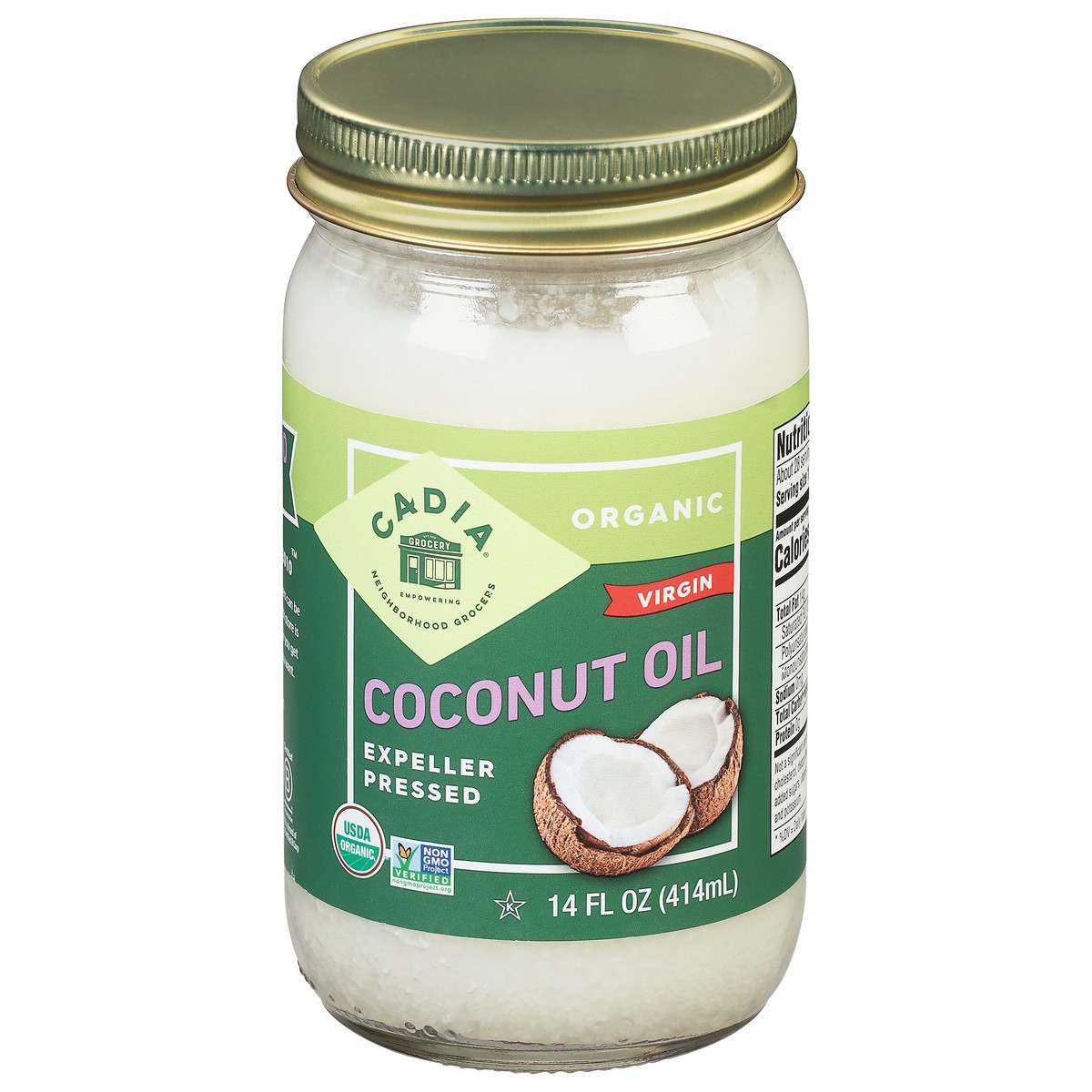 slide 1 of 9, Cadia Expeller Pressed Virgin Organic Coconut Oil 14 fl oz, 14 fl oz